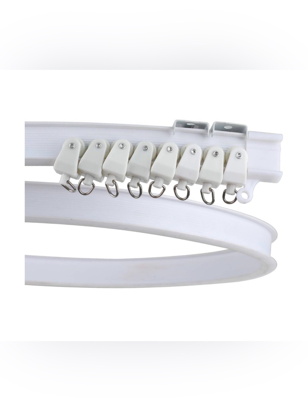 Flexible Bendable Ceiling Curtain Track with Gliders Kit - 16.5 FT / 5 Meters